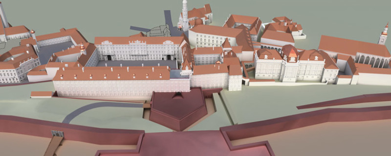 Wiener Hofburg - Rekonstruktion Zustand 1740