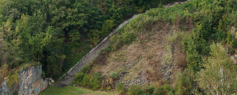 Todesstiege im KZ Mauthausen (OÖ)