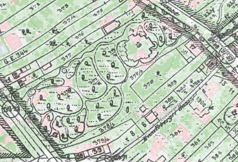 Villa Kuffner in Wien-Dornbach, Generalstadtplan 1912